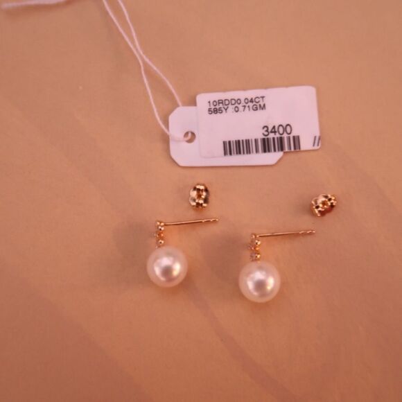 fresh water pearl earrings - Picture 7 of 8